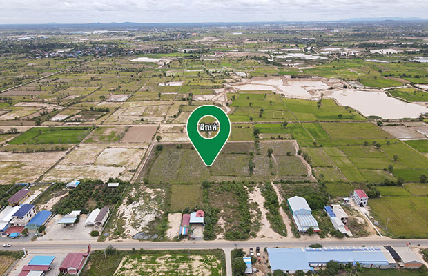 Land For Sale 110$/m² 5.6km from National Road 3, Kandal Stueng