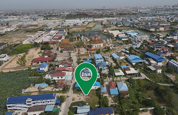 Land For Sale 432$/m² 600m From Toul Pong Road near Wat Kampeng